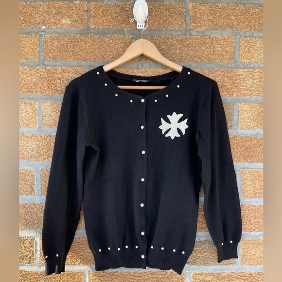 Deborah Lindquist cashmere cardigan size large - Picture 1 of 5